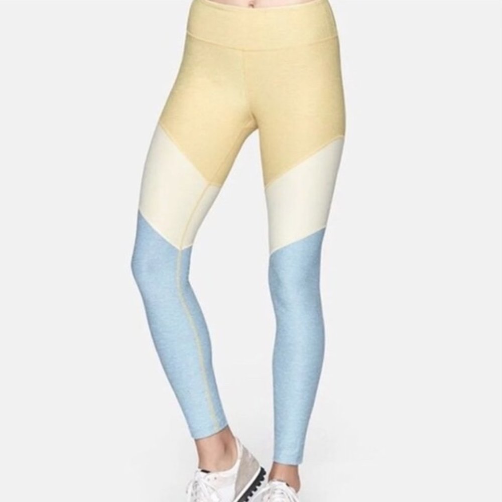 Outdoor Voices 7/8 Springs Leggings in Blue Quartz/Dandelion/Maple (S)